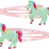 Souza Haarclip Aike, Einhorn Rosa-mint (2 Stck/Karte)