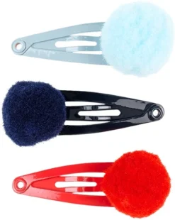 Souza Haarclip Debora Pom Pom (3 Stck/Karte, 1 Karte)