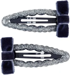 Souza Haarclip Finja Blau M. Schleife (2 Stck/Karte, 1 Karte)