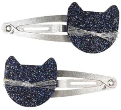 Souza Haarclip Katze, Blau (2 Stücks/Karte, 1 Karte)