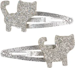 Souza Haarclips Elana, Glitzersilber (2 Stck/Karte, 1 Karte)