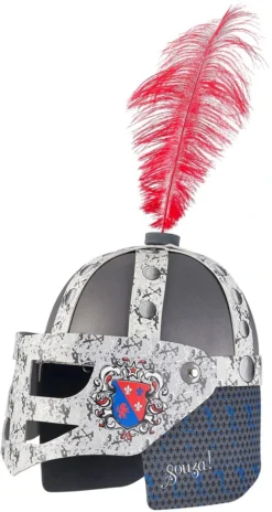 Souza Helm Nicolas Mit Roten Federn (1 Stück)