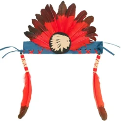 Souza Indianer Kofpband, Halb Elastisch, Rot/Schwarz (1 Stück)