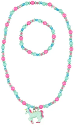 Souza Set Kette+Armband Angel, Einhorn Rosa-mint (1 Set)