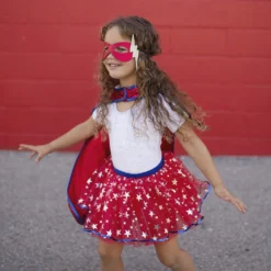 Great Pretenders Superhelden Kostüm Für Mädchen Rot-blau -Schleich Verkaufe superhelden kostuem fuer maedchen rot blau 3