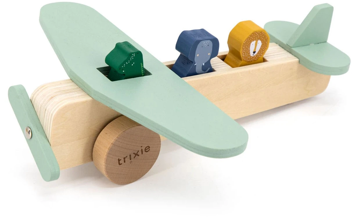 Trixie Holzflugzeug Mit Tieren 1 Trixie Holzflugzeug Mit Tieren