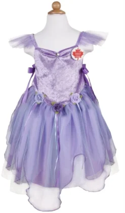 Great Pretenders Trullala Tunikakleid Fee, Prinzessinnen-Kleid, Faschingskostüm, Größe: M In Lila (4-6 Jahre)