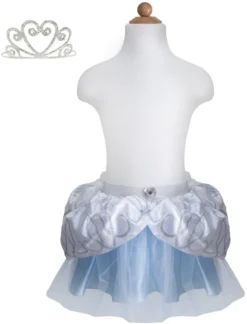 Unbekannt Great Presenders Cinderella Skirt Mit Tiara, Größe US 4-6 Mützen, Masken Und Partyzubehör, Mehrfarbig (41485)