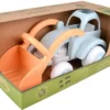 Viking Toys VIKINGTOYS Ecoline 20-81255 Spielzeug-Traktor Bagger Mit Frontlader Spielzeugauto - Hebearm Mit Schaufel Beweglich - Baufahrzeug Reifen Soft - Biobasierter Kunststoff - 28 Cm - Kinder Ab 1 Jahr