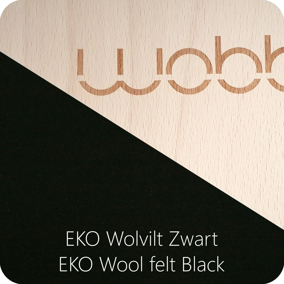 Wobbel Balanceboard Transparent Lackiert Filz Schwarz Yogaboard 2 Wobbel Balanceboard Transparent Lackiert Filz Schwarz Yogaboard – Bild 2