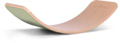 Wobbel Balanceboard Transparent Lackiert Forest Grün Yogaboard