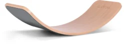 Wobbel Balanceboard Transparent Lackiert Mouse Grau Yogaboard