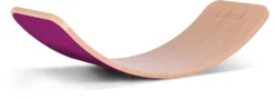 Wobbel Balanceboard Transparent Lackiert Raspberry Himbeere Yogaboard