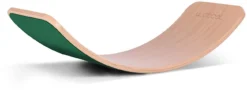 Wobbel Original Bladgroen (groen) - Blank Gelakt Houten Balance Board Van 90 Cm Met Groen Wolvilt
