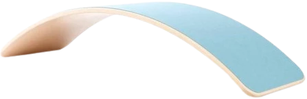 Wobbel XL Balanceboard Transparent Lackiert Sky Blau Yogaboard 2 Wobbel XL Balanceboard Transparent Lackiert Sky Blau Yogaboard – Bild 2