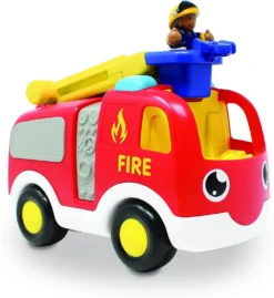 WOW Toys 10714 Ernie Fire Engine Feuerwehr, Rot/Gelb/Weiß/Blau